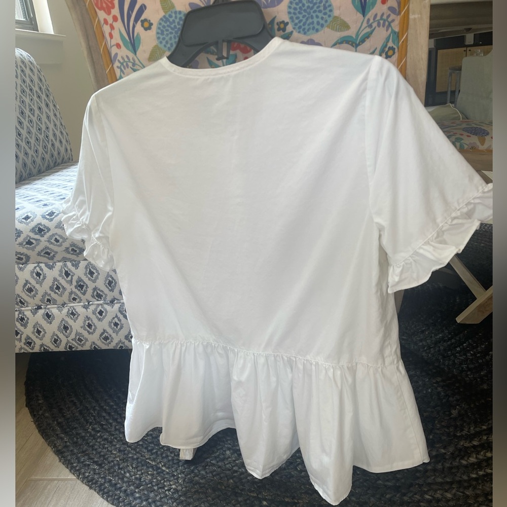 Madewell Studio Ruffle-Hem Top - Picture 4 of 8